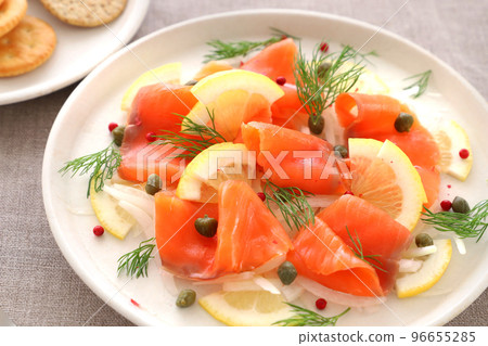 Smoked Salmon Salad Marinated Carpaccio 96655285