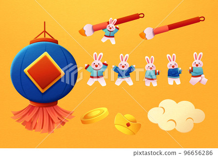 Papercut CNY element set Papercut CNY element set 96656286