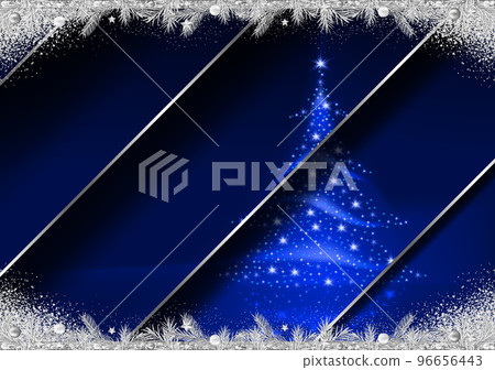 Blue Christmas Motif with an Abstract Christmas Tree Blue Christmas Motif with an Abstract Christmas Tree 96656443