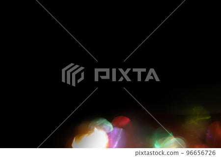 colorful rainbow crystal light leaks on black background 96656726