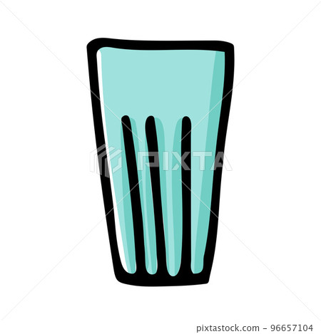 Doodle faceted glass. Hand drawn cut glass 96657104