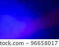 Blurred background with blue and pink smoke illuminated by rays. Stage light. 96658017