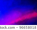 Blurred background with blue and pink smoke illuminated by rays. Stage light. 96658018