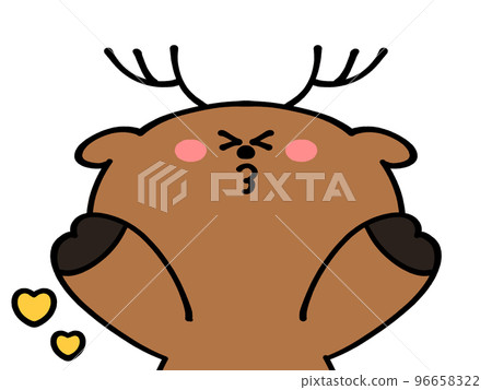 鬆散的馴鹿咀嚼的插圖素材 鬆散的馴鹿咀嚼的插圖素材 96658322