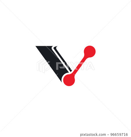 V letter molecule icon vector illustration concept design template V letter molecule icon vector illustration concept design template 96659716