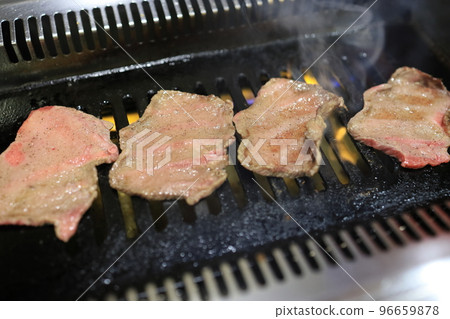 Japanese black beef tongue grilled meat Japanese black beef tongue grilled meat 96659878