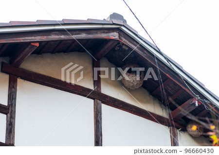 A hornet's nest made in a house 96660430