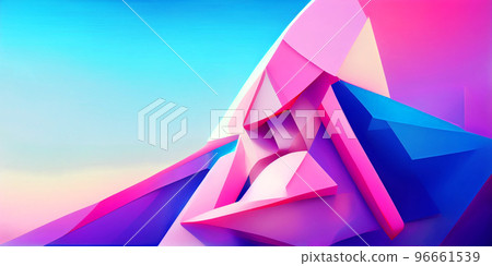 Shape of Synthwave and vaporwave style. Modern pastel color pink in 80s style. 96661539