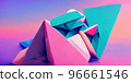 Shape of Synthwave and vaporwave style. Modern pastel color pink in 80s style. 96661546