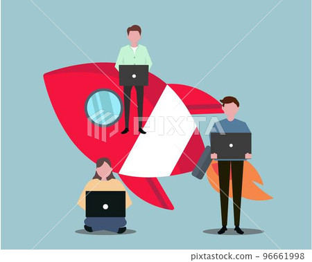 火箭和開發人員。太空工程師，工程師，科學家 96661998