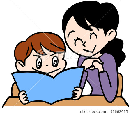 看著一個有上進心的小學生讀書的父母 96662015