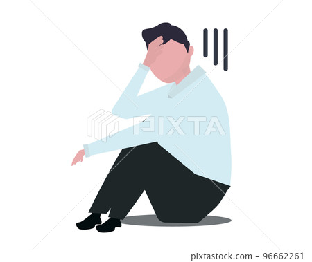 累了的商人人。加班、抑鬱 96662261