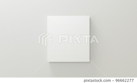 3D rendering mockup basic white frame on white wall minimal background 3D rendering mockup basic white frame on white wall minimal background 96662277