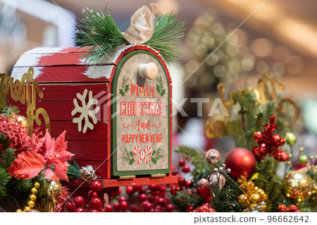 Beautiful Merry Christmas and Happy New Year letter box 96662642