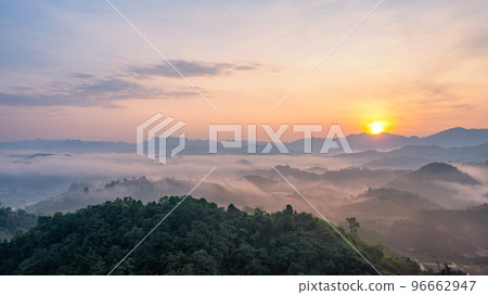 Bac Kan city, Vietnam in early morning Bac Kan city, Vietnam in early morning 96662947