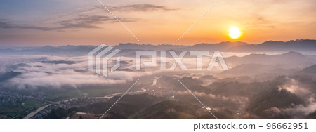 Bac Kan city, Vietnam in early morning 96662951