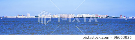 View of Maihama, Urayasu City and Tokyo Bay from Shinkiba [Landscape of Chiba Prefecture] 96663925