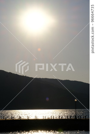 Serene Hakata beach sunset 96664735