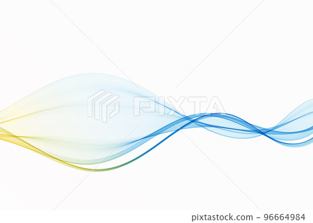Blue vector abstract background flowing wave smoky,transparent 96664984