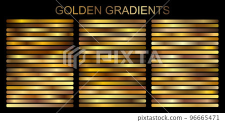 Gold copper and bronze gradient template Vector Image