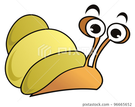 Friendly cartoon snail 96665652