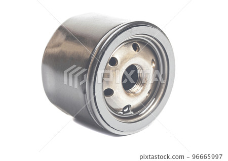 Car oil filter isolated on white background Car oil filter isolated on white background 96665997