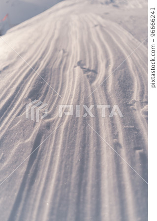 Snowy slope - the perfect weather for a trip to the mountains for skiing 96666241