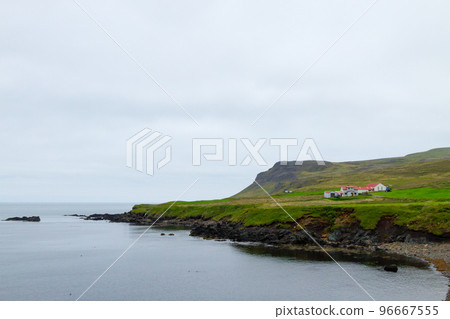 Borgarfjordur fjord view, east Iceland. Icelandic view Borgarfjordur fjord view, east Iceland. Icelandic view 96667555