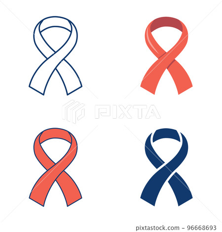 Oncology icon set in flat and line style 96668693