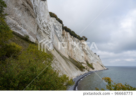 Beautiful chalk cliffs at Mons Klint in Denmark 96668773