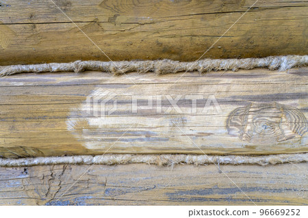 horizontal background of wooden logs 96669252
