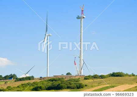 wind turbine tower construction wind turbine tower construction 96669323