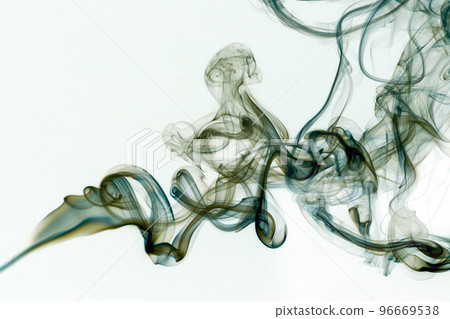 Movement of smoke, Abstract blue smoke on white background, blue background,blue ink background Movement of smoke, Abstract blue smoke on white background, blue background,blue ink background 96669538