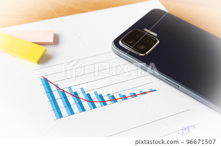 Smartphone and graph Downtrend Decline Analysis Digital Smartphone and graph Downtrend Decline Analysis Digital 96671507