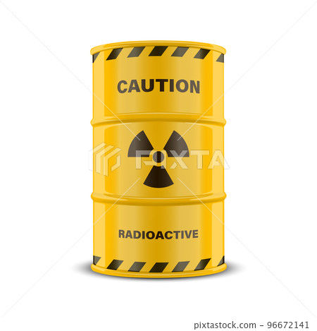 Vector 3d Realistic Yellow Barrel, Hazard Liquid. Caution, Radioactive, Hazardous Chemical Materials, Toxic Pollution, Danger Barrel with Nuclear Sign CLoseup Isolated. Front View Vector 3d Realistic Yellow Barrel, Hazard Liquid. Caution, Radioactive, Hazardous Chemical Materials, Toxic Pollution, Danger Barrel with Nuclear Sign CLoseup Isolated. Front View 96672141