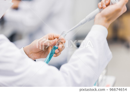 Researcher working in a laboratory Researcher working in a laboratory 96674654