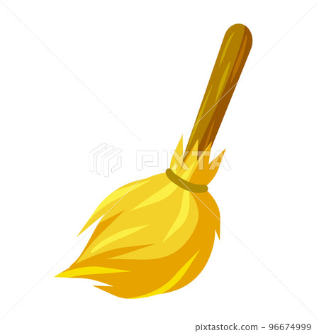 Broom. Drawing besom. Retro cleaning tool. 96674999