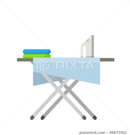 Ironing Board with iron and folded linen Ironing Board with iron and folded linen 96675002