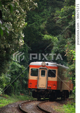 常陸那珂海濱鐵道205號車廂拾葉逃跑的木葉_2009年8月30日拍攝 96675171