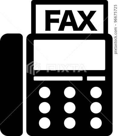 Fax monochrome illustration icon Fax monochrome illustration icon 96675725