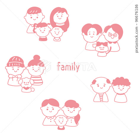 簡單可愛的各種家庭插畫素材集 簡單可愛的各種家庭插畫素材集 96676186