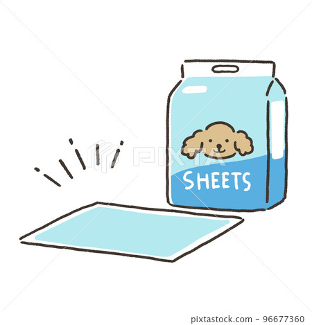 寵物床單的可愛插畫 寵物床單的可愛插畫 96677360