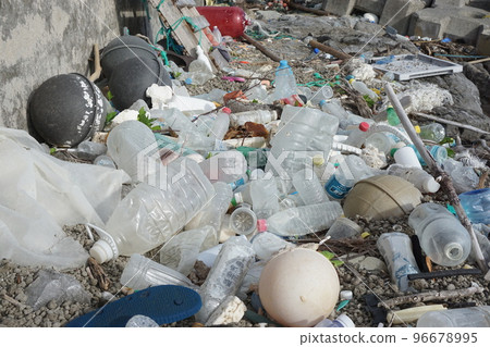 Marine Plastic Garbage Collects in Ports Marine Plastic Garbage Collects in Ports 96678995