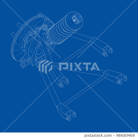 Car suspension with shock absorber Car suspension with shock absorber 96680469
