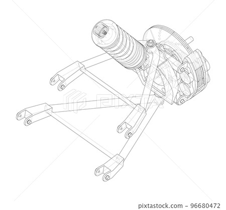 Car suspension with shock absorber 96680472