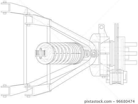 Car suspension with shock absorber 96680474