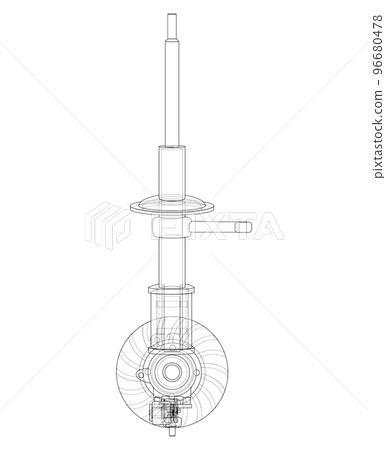 Car suspension with shock absorber 96680478