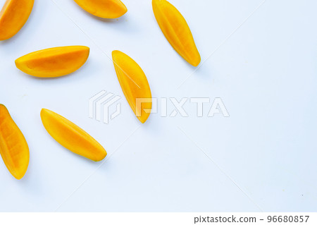 Tropical fruit, Mango on white background. Tropical fruit, Mango on white background. 96680857