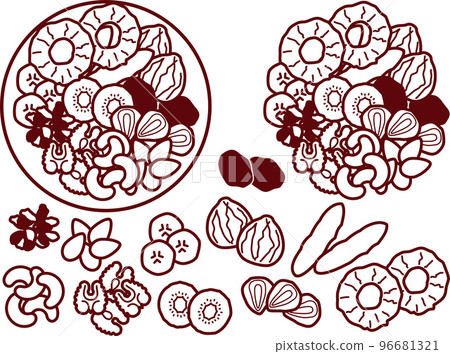 Dried fruit and nuts plate L Dried fruit and nuts plate L 96681321