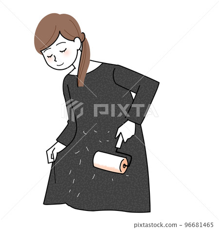 A woman who rolls on her clothes A woman who rolls on her clothes 96681465
